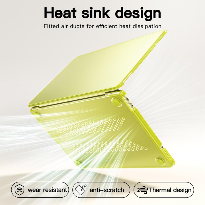 Matte Transparent Style Protective Laptop Case For MacBook Neo 13 inch A3404 2026(Yellow)