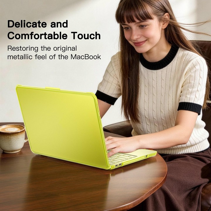 Matte Transparent Style Protective Laptop Case For MacBook Neo 13 inch A3404 2026(Yellow)