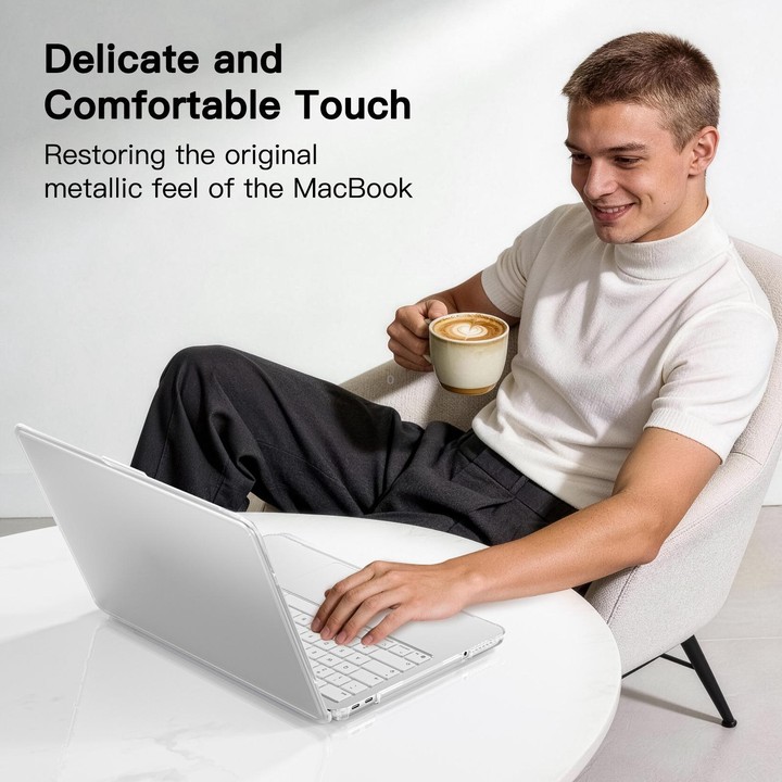 Matte Transparent Style Protective Laptop Case For MacBook Neo 13 inch A3404 2026(Transparent)
