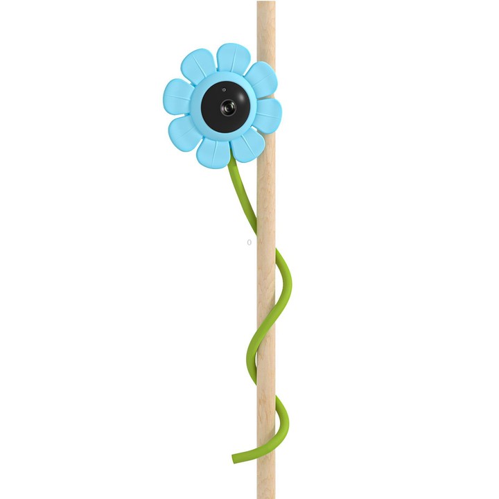 V1 Flower Shaped 4MP Baby Monitor Care Camera, Plug:EU Plug(Blue)