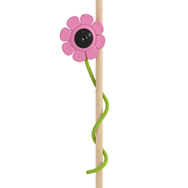 V1 Flower Shaped 4MP Baby Monitor Care Camera, Plug:EU Plug(Pink)