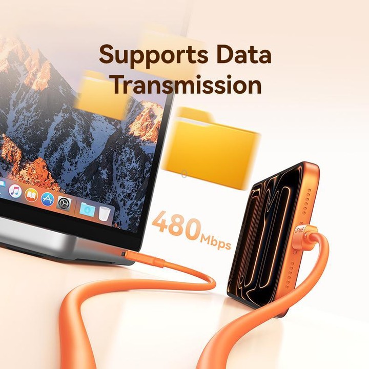 USAMS SJ786 U98 3A USB to Type-C Silicone Fast Charging Data Cable, Length: 1m(Orange)