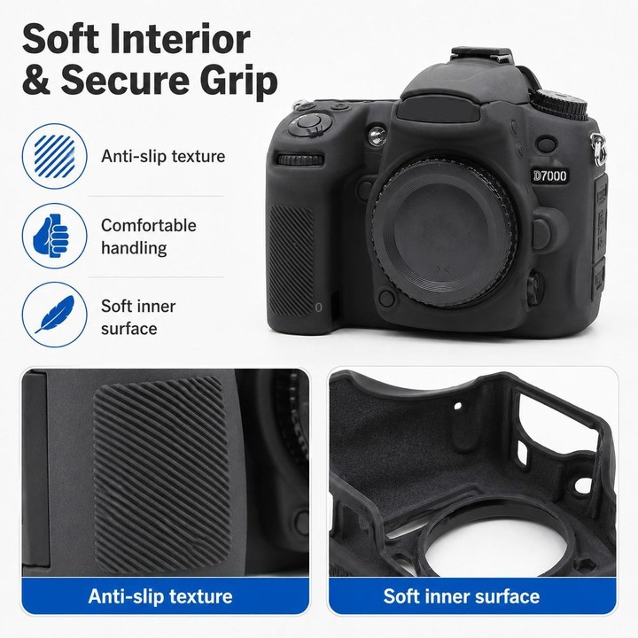For Nikon D7000 Soft Silicone Camera Protective Case(Yellow)