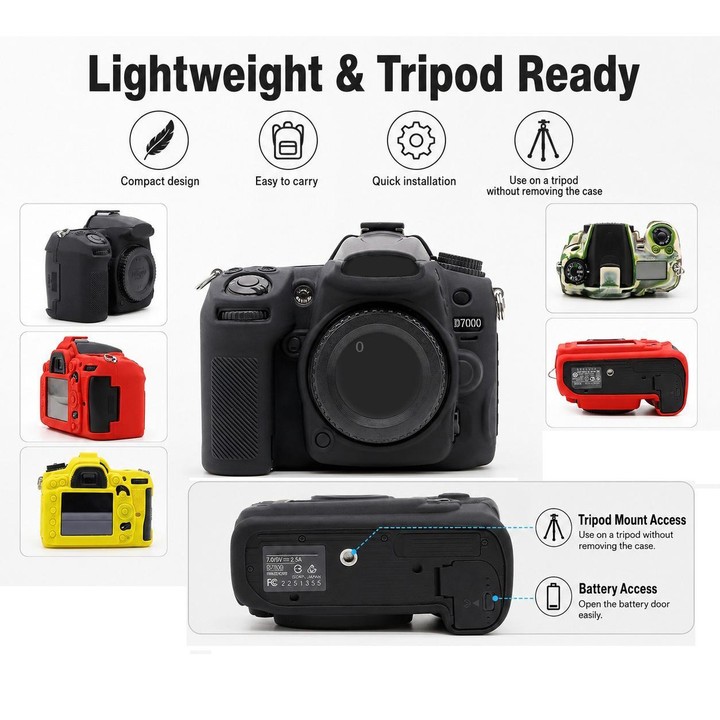 For Nikon D7000 Soft Silicone Camera Protective Case(Yellow)