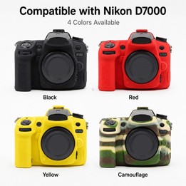 For Nikon D7000 Soft Silicone Camera Protective Case(Yellow)