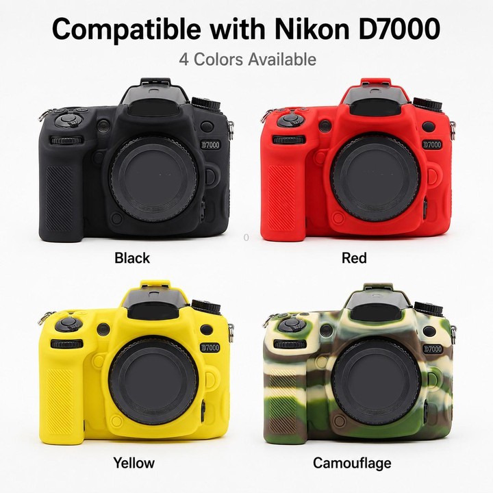 For Nikon D7000 Soft Silicone Camera Protective Case(Yellow)