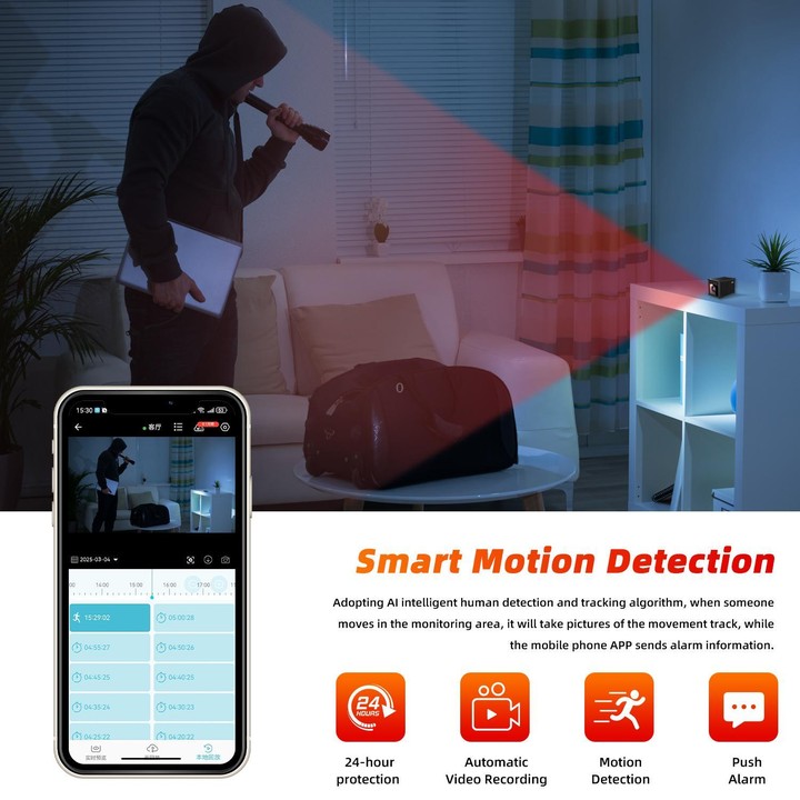 W05 1080P Smart HD Wireless Mini Camera(Blue)