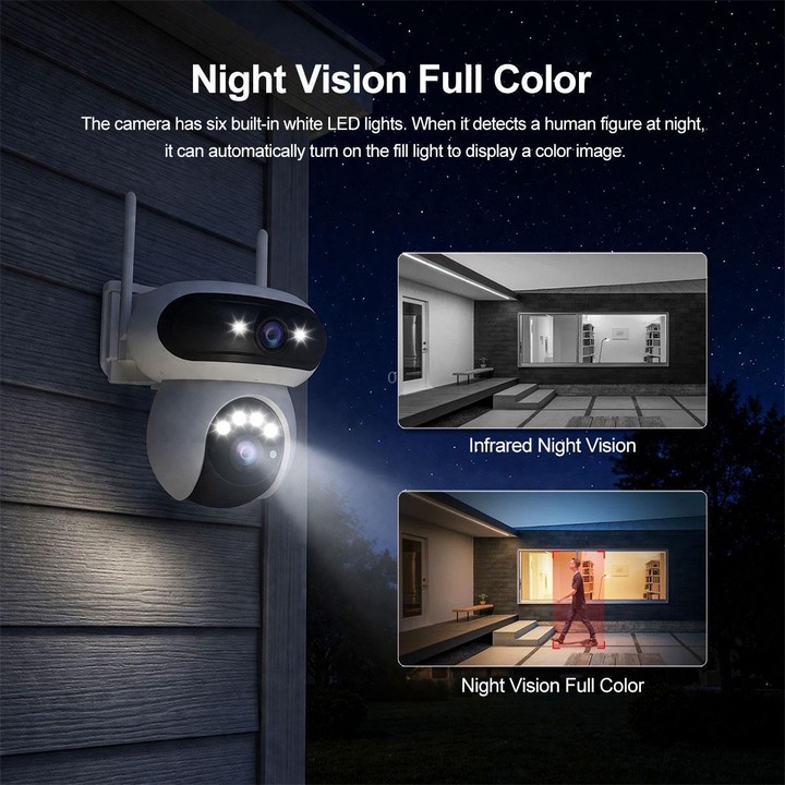 Srihome SH062 8MP Binocular Outdoor Auto-Tracking Wireless WiFi Security Camera(EU Plug)