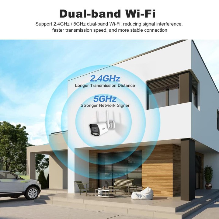 Srihome SH065 5MP Outdoor Security HD Camera, Supports Two-Way Audio and Color Night Vision(AU Plug)