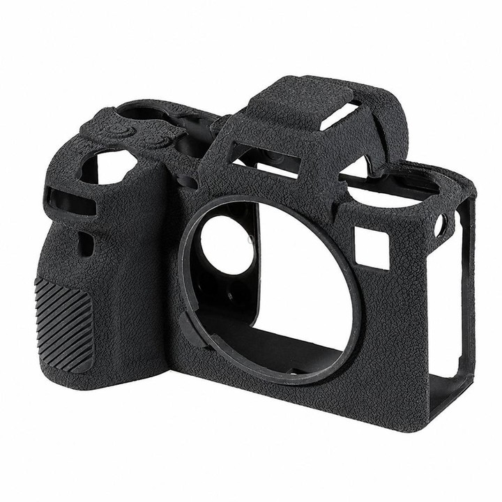 For Sony ILCE-1 / A1 / Alpha 1 Litchi Texture Soft Silicone Camera Protective Case(Black)