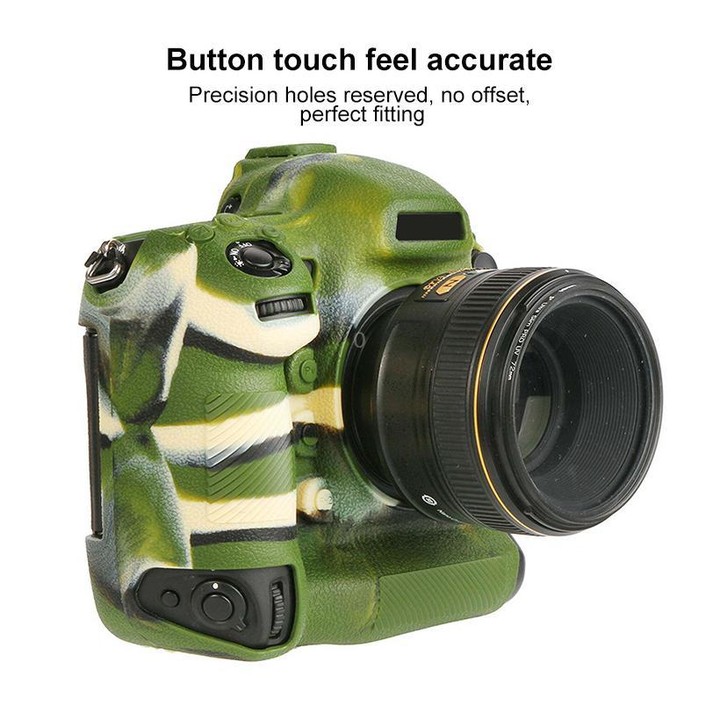 For Nikon D5 Litchi Texture Soft Silicone Camera Protective Case(Red)