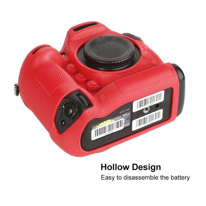 For Nikon D5 Litchi Texture Soft Silicone Camera Protective Case(Red)