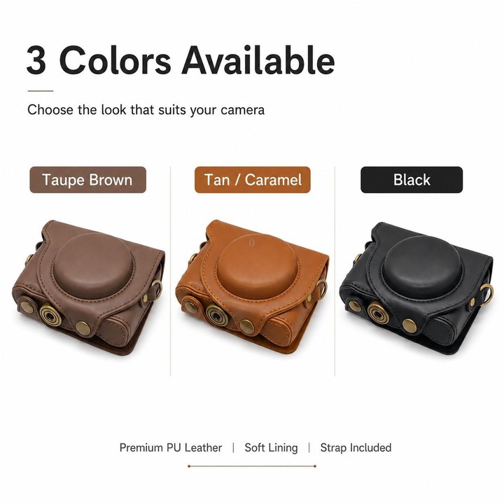 For Sony DSC-WX500 Full Body Retro Vegan Leather Camera Case Bag with Strap(Black)