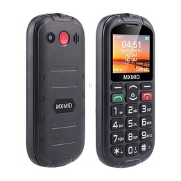 MXMID A8 Pro, 2.0 inch Big Button Rugged Style Senior Phone, SOS, BT, Torch, Network: 2G, Plug:AU Plug(Orange)
