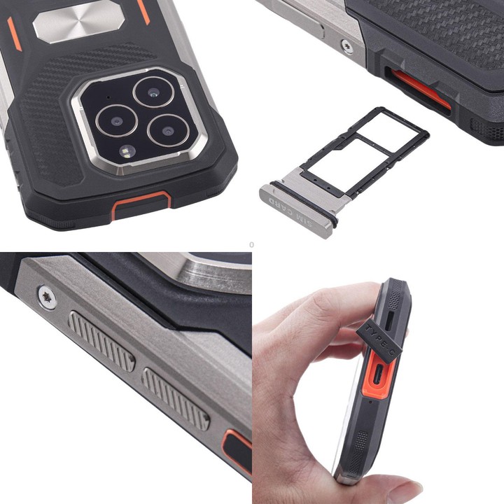 UNIWA F915 Rugged Phone, 4GB+64GB, 6.28 inch Android 160 Unisoc T310 Quad Core, Network: 4G, NFC, Plug:UK Plug(Black Orange)