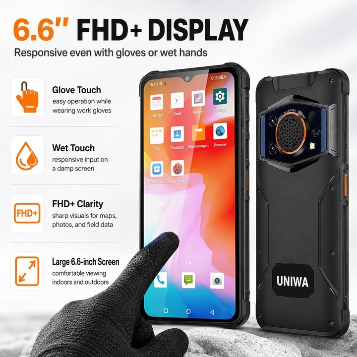 UNIWA NR6600 Rugged Phone, 12GB+256GB, 6.6 inch Android 12.0 MediaTek Dimensity 7050 Octa Core, 8000mAh Battery, Network: 5G, NF