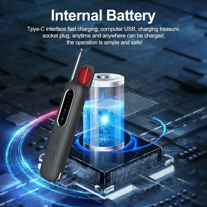 T012 Infrared Detection Privacy Camera RF Signal Detector for Hotel Privacy Protection(Black)