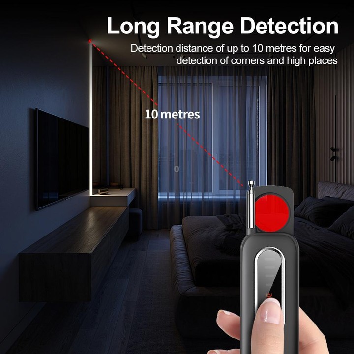 T012 Infrared Detection Privacy Camera RF Signal Detector for Hotel Privacy Protection(Black)