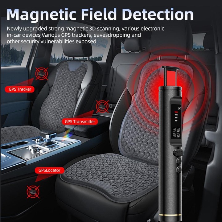 T015 Hidden Camera Detector Anti-Camera Bug Finder RF GPS Tracker Detector Signal Scanner(Black)