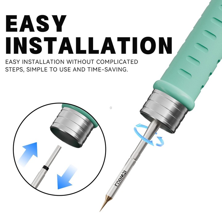 LUOWEI LW-C210F Series 10 in 1 Flying Wire Soldering Iron Tip Set, Model:Elbow
