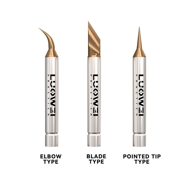 LUOWEI LW-C210F Series 10 in 1 Flying Wire Soldering Iron Tip Set, Model:Slant Blade
