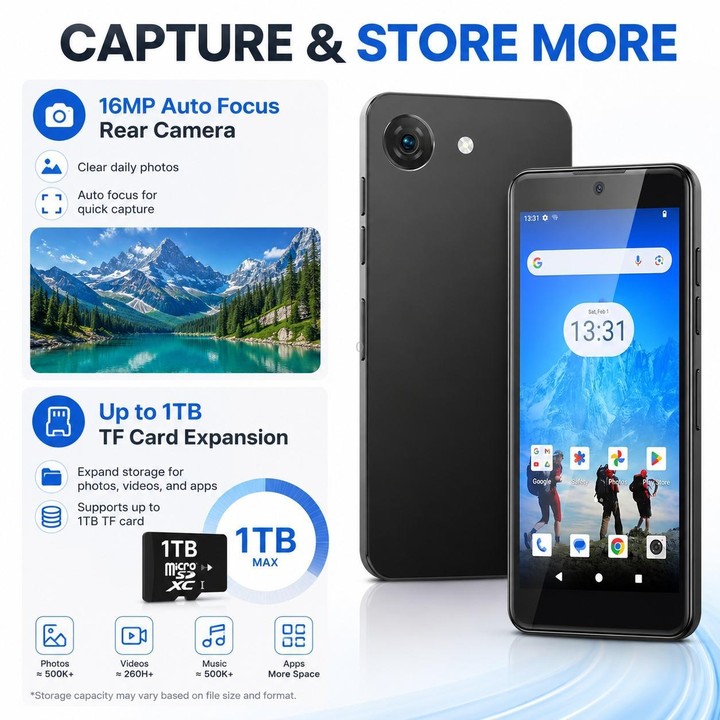 UNIWA Q999, 4GB+64GB, 4.0 inch Android 14.0 Unisoc T606 Octa Core, Network: 4G, OTG, Plug:AU Plug(Black)