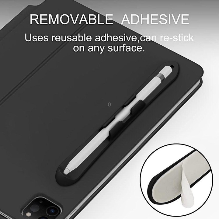 Strong Self Adhesive Silicone Capacitive Stylus Holder with Pen Slot for Apple Pencil 2 / 1(Pink)