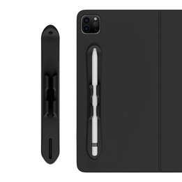 Strong Self Adhesive Silicone Capacitive Stylus Holder with Pen Slot for Apple Pencil 2 / 1(Grey)