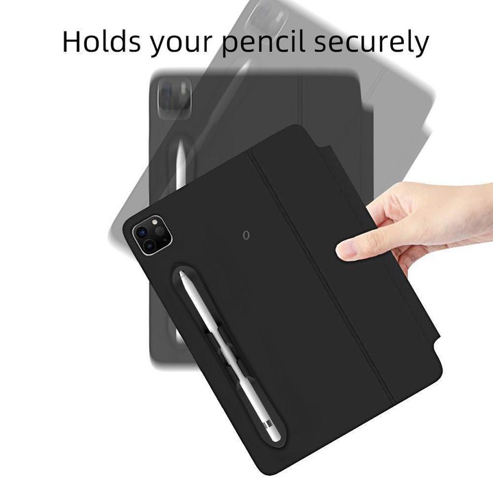 Strong Self Adhesive Silicone Capacitive Stylus Holder with Pen Slot for Apple Pencil 2 / 1(Grey)