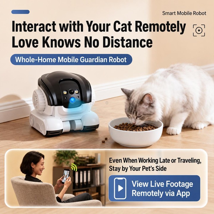 Home HD Dual Lens Smart Mobile Remote Control Pet Monitoring Camera, Style:Type A