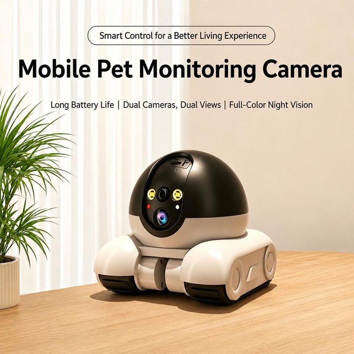 Home HD Dual Lens Smart Mobile Remote Control Pet Monitoring Camera, Style:Type A