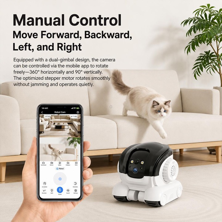 Home HD Dual Lens Smart Mobile Remote Control Pet Monitoring Camera, Style:Type B