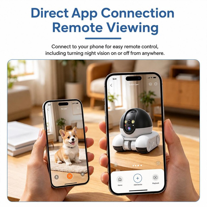 Home HD Dual Lens Smart Mobile Remote Control Pet Monitoring Camera, Style:Type B