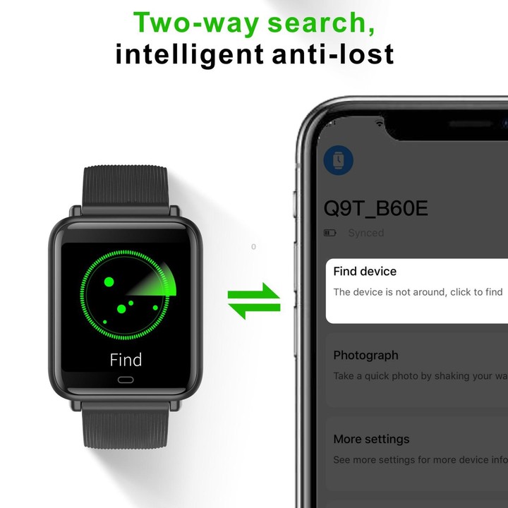 Q9T 1.3 inch TFT Touch Screen Dual-mode Bluetooth Smart Watch, Support Body Temperature Detection / Blood Oxygen Monitor / Blood
