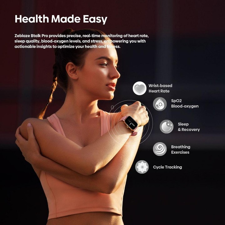 Zeblaze Btalk Pro 1.91 inch 600 nits IP68 BT5.3 Sports Smart Watch, Support Bluetooth Call / Heart Rate / Blood Oxygen / Sleep M