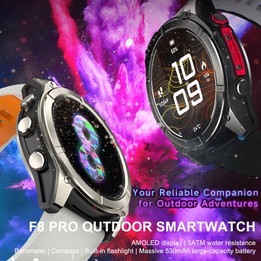 F8 Pro 1.43 inch AMOLED Screen Smart Watch Support Health Monitoring, Multi-Sport Modes(Grey Orange)