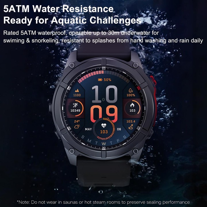 F8 Pro 1.43 inch AMOLED Screen Smart Watch Support Health Monitoring, Multi-Sport Modes(Grey Orange)