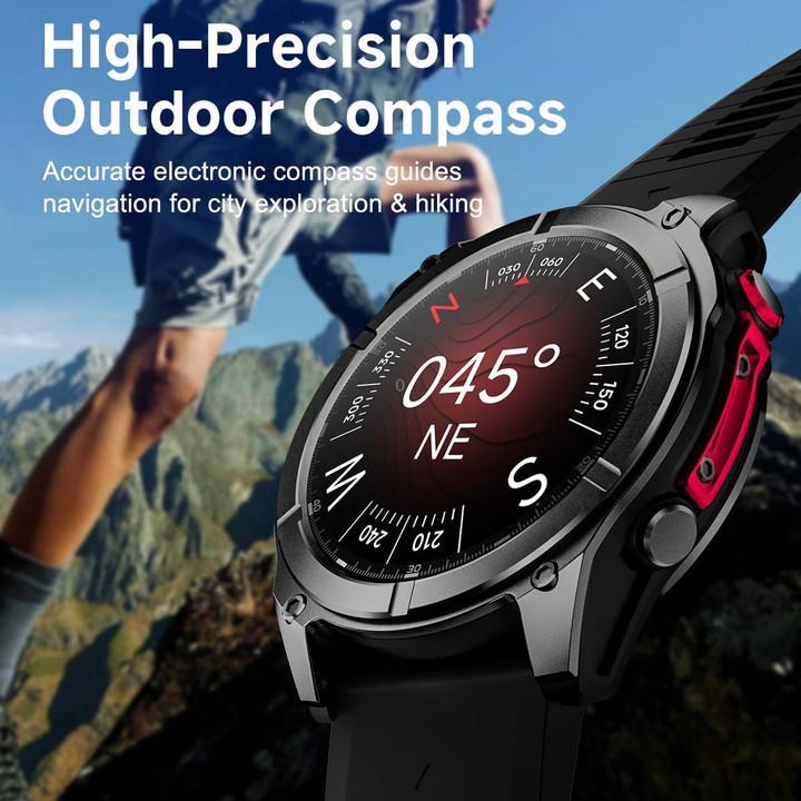 F8 Pro 1.43 inch AMOLED Screen Smart Watch Support Health Monitoring, Multi-Sport Modes(Grey Orange)