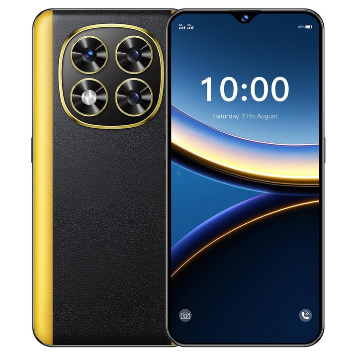 B100, 6GB+128GB, 6.53 inch Android 11 MT6771V Octa Core, Network: 4G, Dual SIM, Plug:EU Plug(Black)