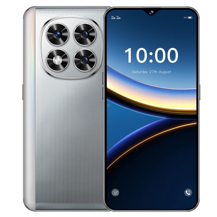 B100, 6GB+128GB, 6.53 inch Android 11 MT6771V Octa Core, Network: 4G, Dual SIM, Plug:UK Plug(Silver)
