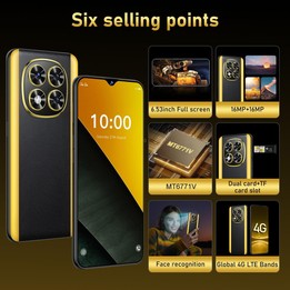 B100, 6GB+128GB, 6.53 inch Android 11 MT6771V Octa Core, Network: 4G, Dual SIM, Plug:AU Plug(Black)