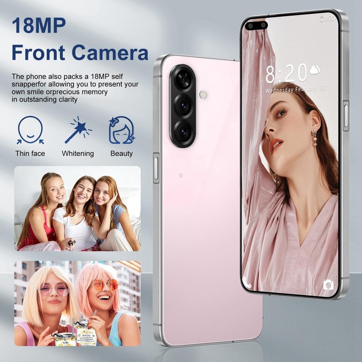 A56 / C100, 8GB+128GB, 6.6 inch Android 10 MTK6873 Octa Core, Network: 5G, Dual SIM, Plug:AU Plug(Pink)