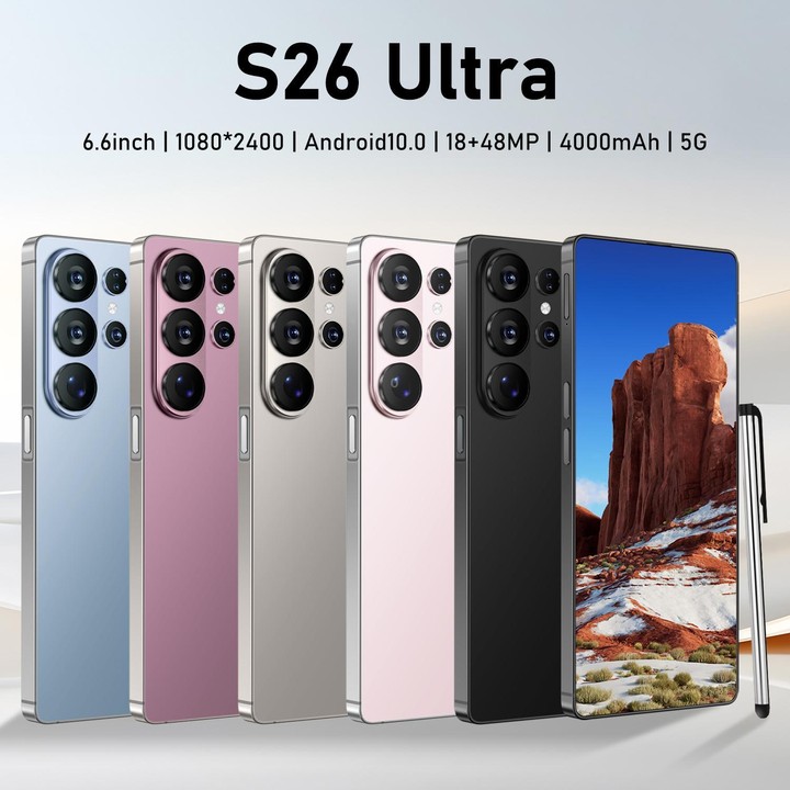 S26 Ultra / C200, 8GB+128GB, 6.6 inch Android 10 MTK6873 Octa Core, Network: 5G, Dual SIM, Plug:EU Plug(Black)