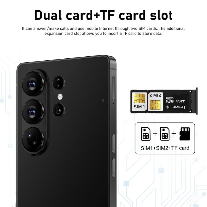 S26 Ultra / C200, 8GB+128GB, 6.6 inch Android 10 MTK6873 Octa Core, Network: 5G, Dual SIM, Plug:EU Plug(Black)