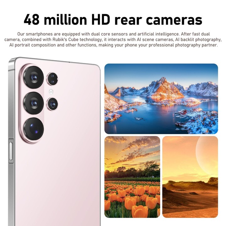 S26 Ultra / C200, 8GB+128GB, 6.6 inch Android 10 MTK6873 Octa Core, Network: 5G, Dual SIM, Plug:EU Plug(Pink)