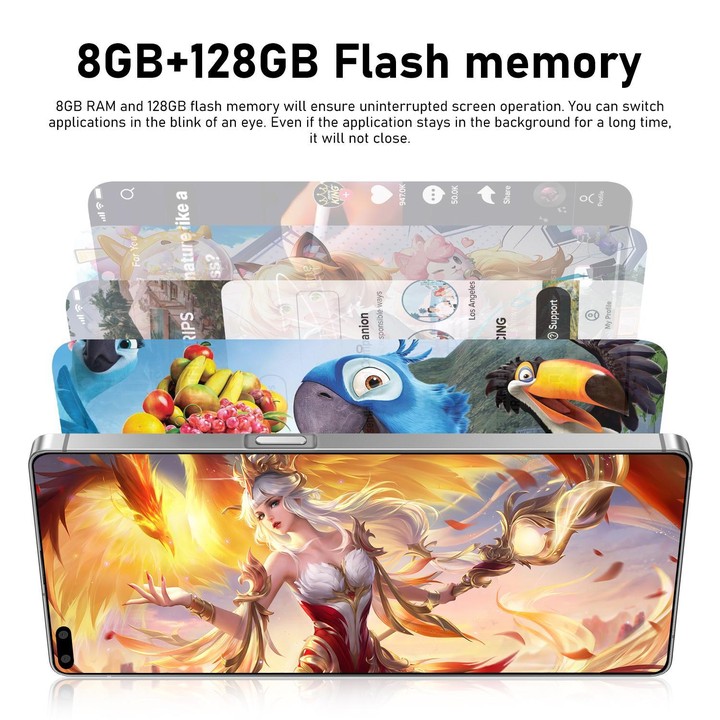 S26 Ultra / C200, 8GB+128GB, 6.6 inch Android 10 MTK6873 Octa Core, Network: 5G, Dual SIM, Plug:EU Plug(Blue)