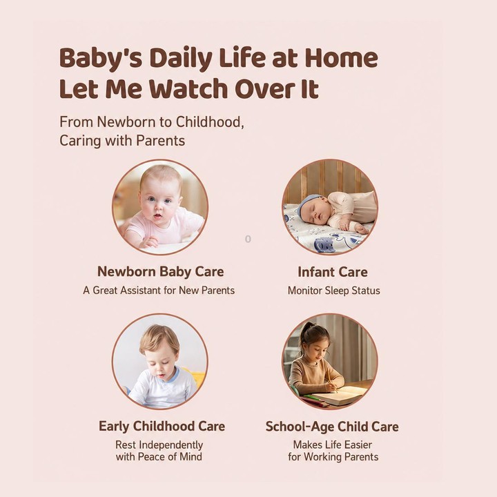 C11 2MP Wireless Wi-Fi Baby Monitor Care Camera, Plug Type:EU Plug(Pink)