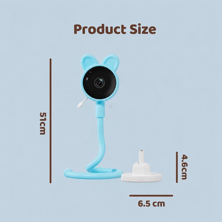 C11 2MP Wireless Wi-Fi Baby Monitor Care Camera, Plug Type:AU Plug(Blue)