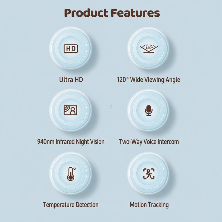 C11 2MP Wireless Wi-Fi Baby Monitor Care Camera, Plug Type:US Plug(Yellow)