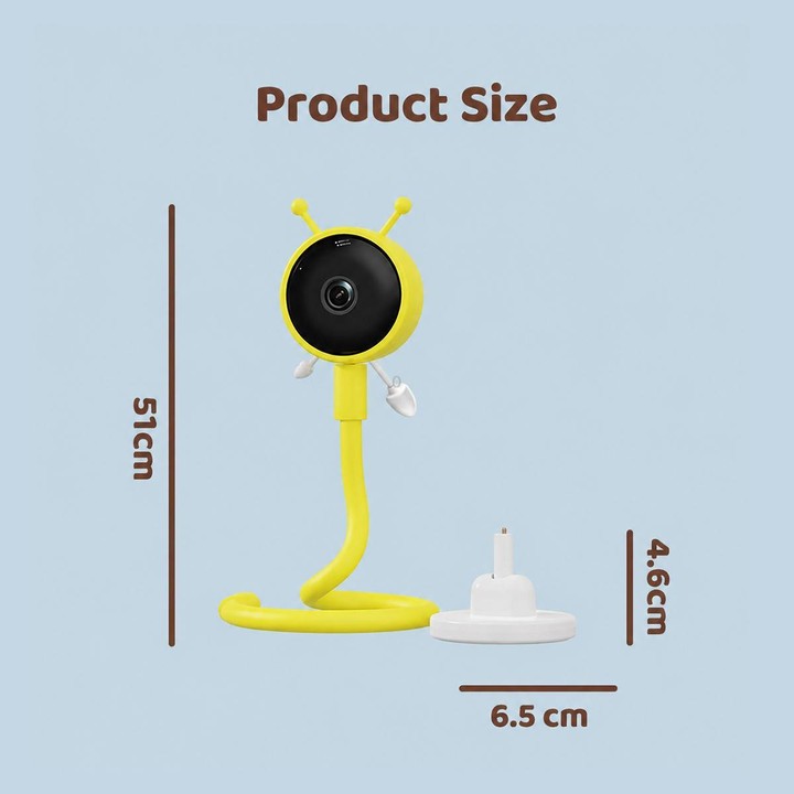 C11 2MP Wireless Wi-Fi Baby Monitor Care Camera, Plug Type:US Plug(Yellow)